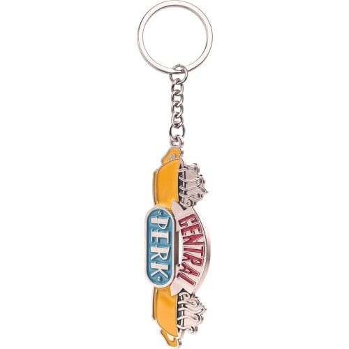 American TV Show Friends Keychains Central Perk Coffee Time Pendant Key Ring For Men Women Car Key Chain llavero Gifts Jewelry