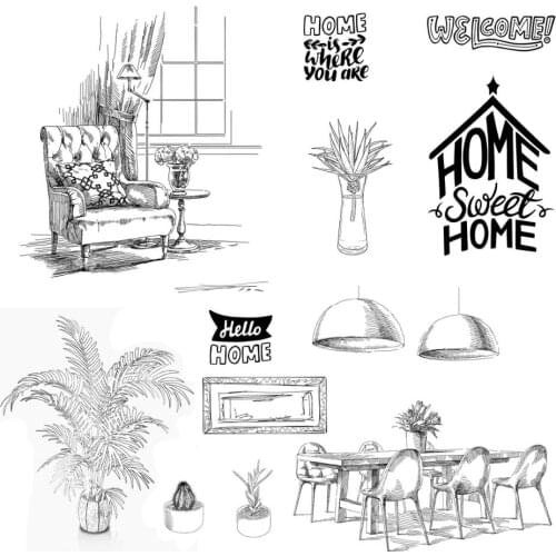 DABOXIBO Dining Table At Home Clear Stamps Mold For DIY Scrapbooking Cards Making Decorate Crafts 2021 NEW Arrival