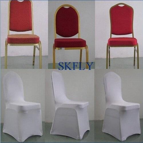 CH009E cheap standard banquet white spandex chair cover