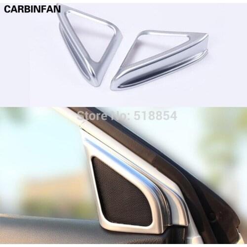 For Suzuki Vitara 2015 Decorative Frame Door Speakers Chrome Within The Front Triangle Sequins Car Accessories Styling Sticker