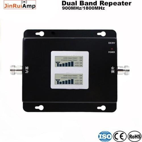 Wireless gsm repeater 900 1800 dual band signal booster mobile network solution 2g 4g Cell Signal Amplifier Receivers with lcd