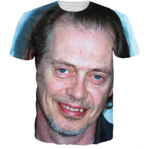 Steve Buscemi T-Shirt Lovable Buggy Eyed Face 3d Print Tees Summer Style Fashion Clothing Casual T Shirt For Unisex Women Men