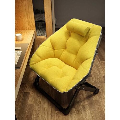 China high quality reclining folding Moon sofa chair lunch break leisure back lazy home balcony portable radar armchairs