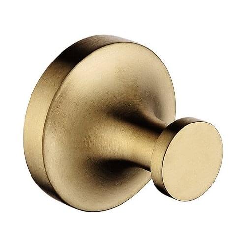 Robe Hook Brushed Gold Kitchen Hook Door Wall Hangers SUS304 Stainless Steelcoat Hook Bathroom Accessories hooks for Hanging