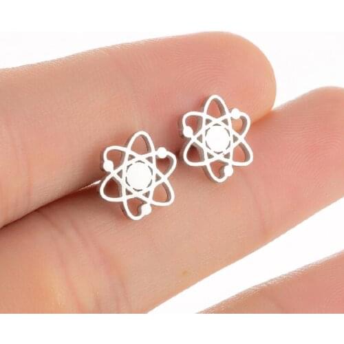 Minimalist Star Planet Stud Earrings Stainless Steel Universe Everyday Teen Mothersday Celestial Birthday Gift Jewelry Earrring