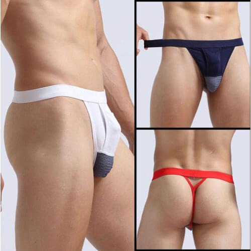 Underwear mens men briefs T style Low waist Summer breathable ice silk Mens underwear male intimo uomo sexy underpants