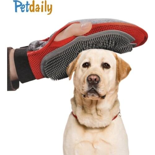 Pet Grooming Glove,Medium Large Dog Deshedding Brush,Pet Hair Remover Glove,Big Dog Cleaning Brush,Massage Bathing Glove for dog