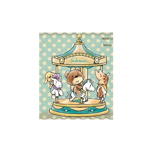 Cute bear pig dog Carousel Transparent Clear Silicone Stamp Seal for DIY scrapbooking photo album Decorative clear stamp