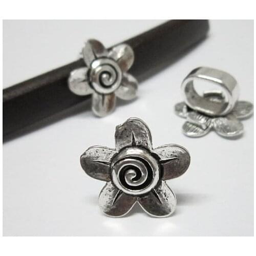 Pentangle flower licorice slider licorice bracelet findings -LF75