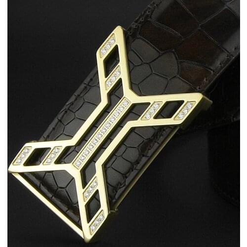 High quality steel buckle belt men designer genuine leather corset X letter Waistband Cowskin waistband fashion luxury ceinture