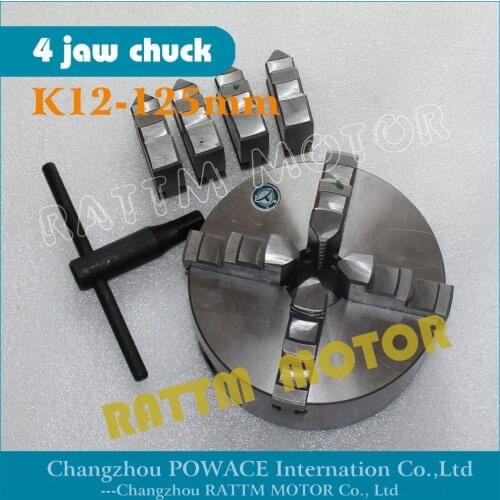 Manual chuck Four 4 jaw self-centering chuck K12-125mm 4 jaw chuck Machine tool Lathe chuck