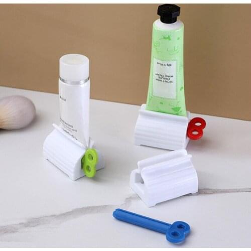 3 Colors Home Toothpaste Squeezer Facial Cleanser Press Rolling Holder Tooth Paste Dispenser Tube Squeezer Bathroom Supply