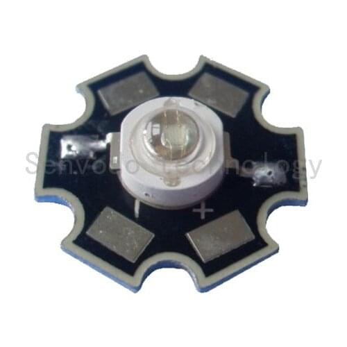 100X UV purple 3W 370-375nm high power led lamp beads with 20mm aluminum PCB free shipping