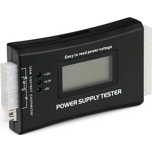 Quality 20+4 Pin LCD Power Supply Tester for ATX, ITX, BTX, PCI-E, SATA, HDD