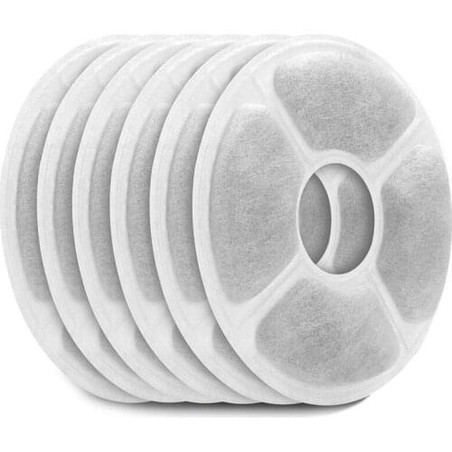 Carbon Replacement Filters for Pet Fountain - 6 Packs Concentrated Carbon Technology Filters for MOSPRO Cat and Dog Automatic Fl