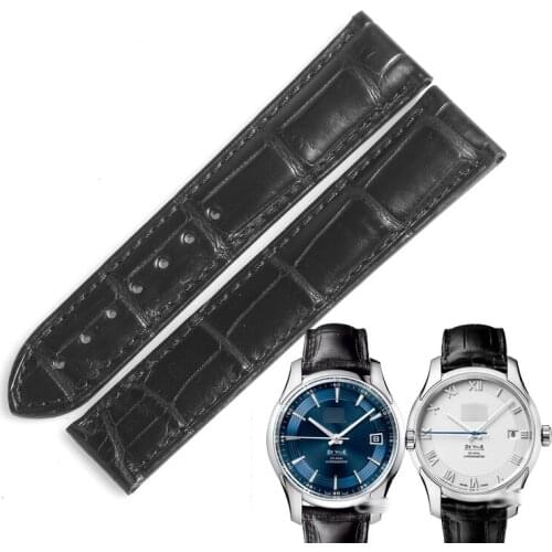 WENTULA wantchanbands for SEAMASTER DE VILLE 424.13.40.20 431.33.41 424.13 alligator skin /crocodile grain