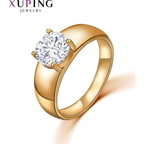 Xuping Jewelry Popular Design Charm Style Girl Women Ring with Gold Color 10534