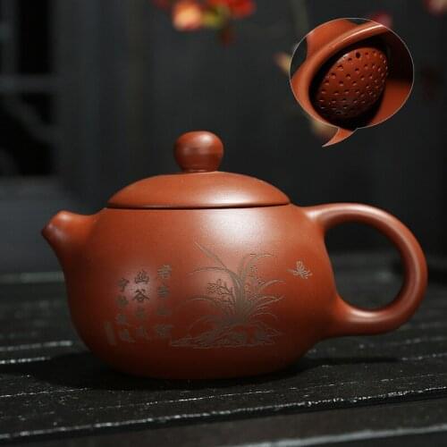Good quality 175ml Purple Clay teapot Arts,Handmade Yixing Zisha Boccaro Kongfu Pottery Filter Infuser teaset Collection gifts
