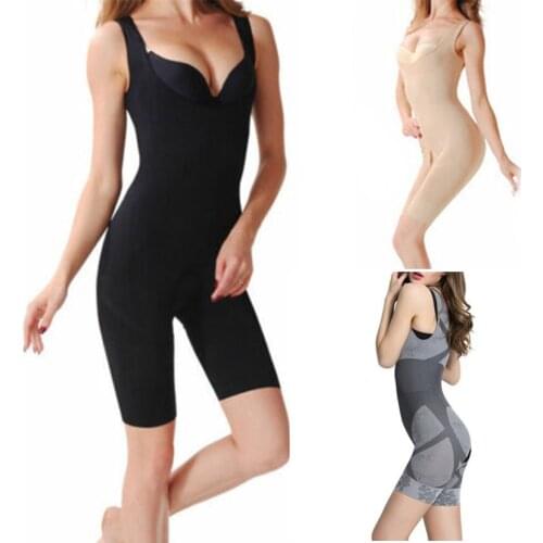 Hot Women Body Shaper Bamboo Charcoal Jumpsuit Soft Belly and Hip Corset Shapewear for Summer sy998