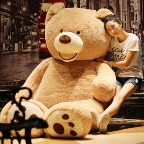 1pc Huge Size 260cm America Giant Teddy Bear Plush Toys Soft Teddy Bear Skin Popular Birthday Valentine Gifts For Girls Kids