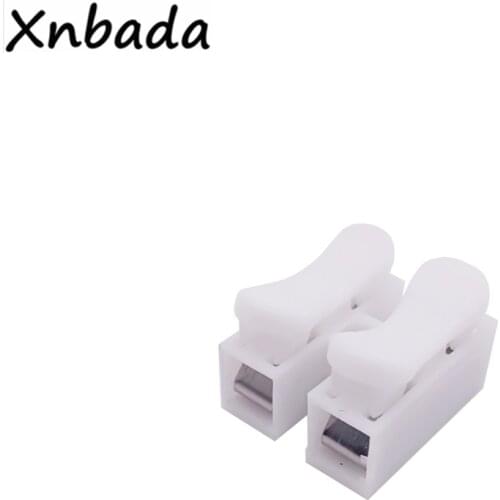 10~500Pcs 2Pin Spring Connector Cable Clips DC5-24V Self Lock Press Push Quick Wire Clip Connector Terminal Block For Led Strip