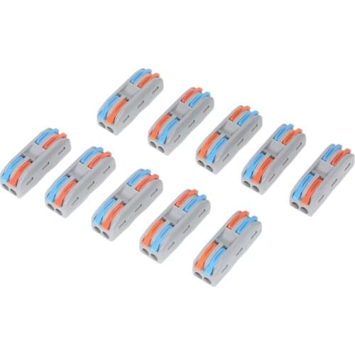 10pcs Wire Connectors Compact Splicing Connectors Cable Connector Set Lever Lock Connectors Universal Wiring Cable Connector