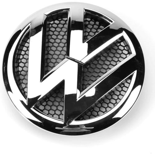162MM OEM Chrome Front Radiator Grille Emblem 7E0 853 601 D Honeycomb Style Auto Logo Badge Emblem for VW Volkswagen T5