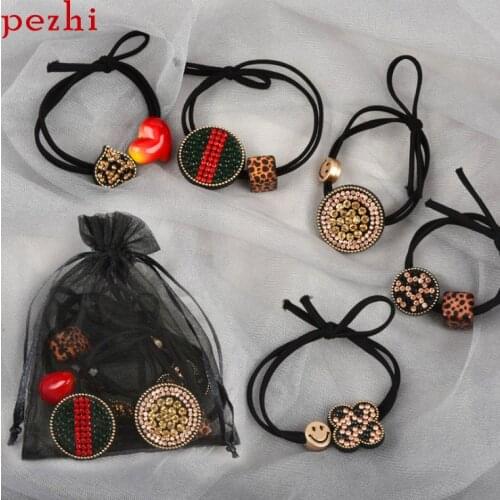 New womens hair ring yarn bag 5 piece set tie hair band rubber band hair rope hair accessories