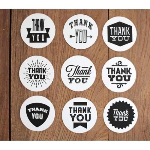 90 stickers/lot 50mm thank you self-adhesive paper sealing sticker for baking/gift/decoration, Item No.TK58