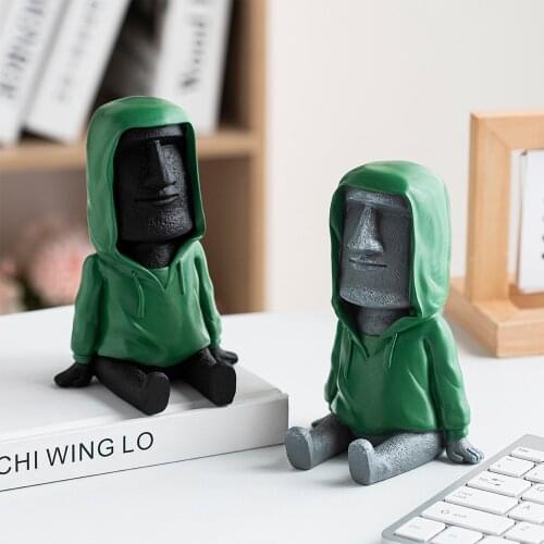 Living Room Home Decor Accessories Creative Desktop Decor Nordic Home Decor Resin Religious Figure Sculpture Mobile Phone Holder