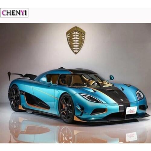 DIY 5D Diamond Painting Blue Supercar Embroidery Diamond Mosaic Cross Stitch Rhinestone Art Boy Gift Handmade Picture Home Decor