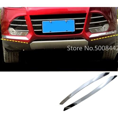 Car Sticker Front Side Bumper Corner Protection Trim Frame Styling Stainless Steel 2pcs For Ford Kuga Escape 2013 2014 2015 2016