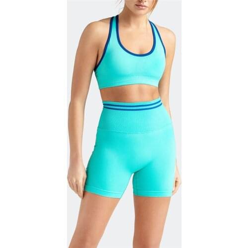 Seamless Sport Bra Yoga Set High Waist Shorts Push Up Crop Top Womens Clothing Fitness Workout Gym Suit Sportswear Leggings