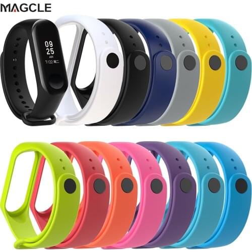Colorful mi band 5 accessories pulseira miband 4 3 strap replacement silicone Wriststrap for xiaomi mi4 smart bracelet Wristband