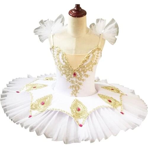 Children white Ballet Dance Dress Girl Ballet Tutu Dance Outfits Kids Stage Wear Swan Lake Carnival Dancing Costumes wear