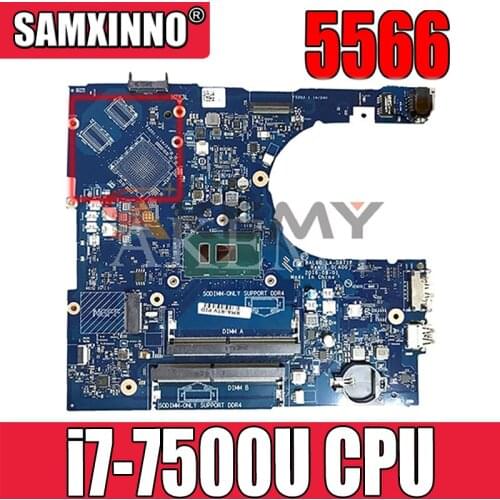 For DELL Inspiron 5566 Laptop motherboard i7-7500U processor J0F4J 0J0F4J BAL60 LA-D871P mainboard 100% working