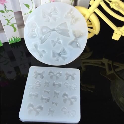 GLADZGT Bow tie Liquid silicone mold DIY resin jewelry pendant necklace Earrings mold resin molds for jewelry