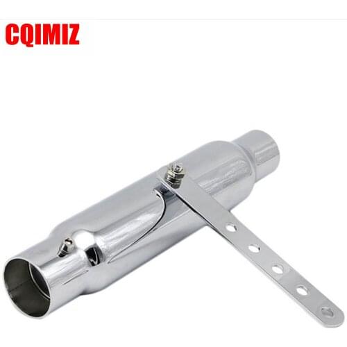 Chrome Universal Rear Exhaust Muffler Motorcycle Shorty Exhaust Pipe Muffler Silencer For Chopper Bobber Cafe Racer