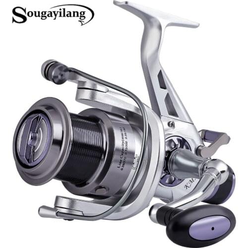 Sougayilang KM50-60 Spinning Reel 5.2:1 Gear Ratio Right Left Hand Interchangeable Fishing Coil Reel 11+1BB Feeder Carp Reel
