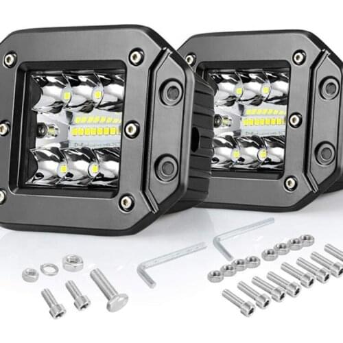2Pcs 5'' 80W LED Light Bar Off Road Driving Spot Flood Combo Fog LED Working Light for Truck Bumper Jeep