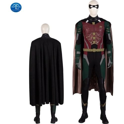 MANLUIYUNXIAO DC Superhero Titans Robin Cosplay Costume Nightwing Men Adult Halloween Anime Cosplay Attack on Titan