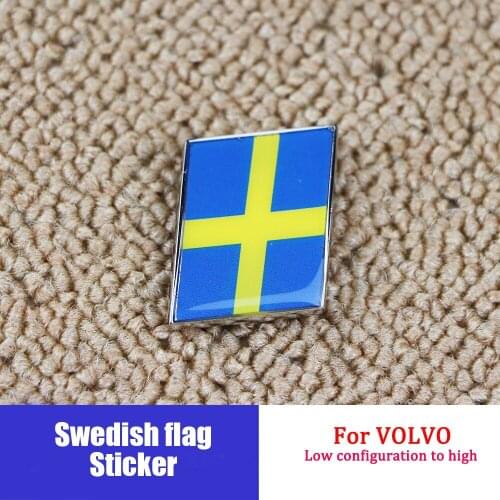 For car modified car 3D sticker Sweden mileage logo Trunk lid marked Accessories Zinc alloy Signage Refit