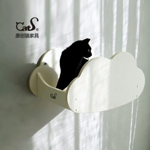 Wall-mounted Cat Furniture Combination Cat Wall Series Solid Wood Cat Bed Wooden Cat Litter Cat Supplies