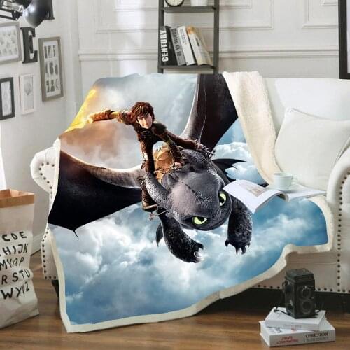 New fashion cartoon dragon blanket