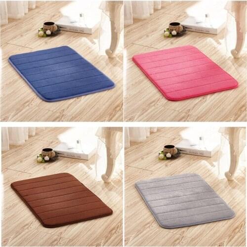 New Bath Mat Bathroom Carpet Water Absorption Rug Shaggy Memory Foam Bathroom Mat kitchen Floor High Quality Comfortable Mat