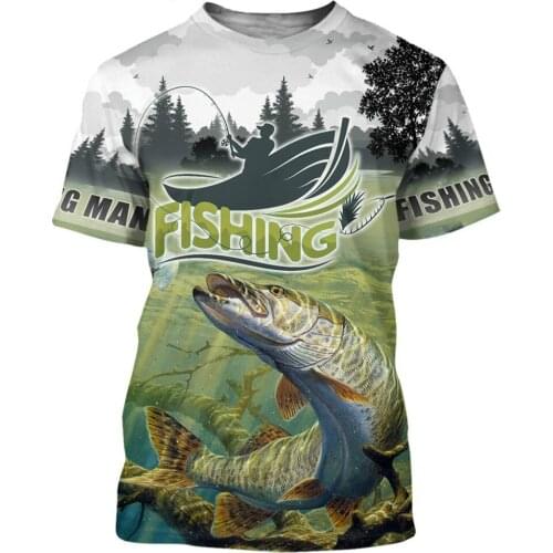 Carp fishing Harajuku clothes casual fashion mens T-shirt 3D printing short-sleeved T-shirt 2021 summer style polyester fiber