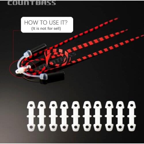 COUNTBASS 50PCS Plastic Skirt Collars for Slider Jigs Silicone Skirt Tail Easy Parts Replacement Fishing