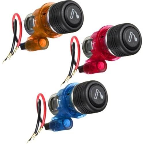 1PC Auto Parts Cigarette Lighter Car Cigarette Lighter Cigarette Assembly Rechargeable 12V With Light Modification Universal