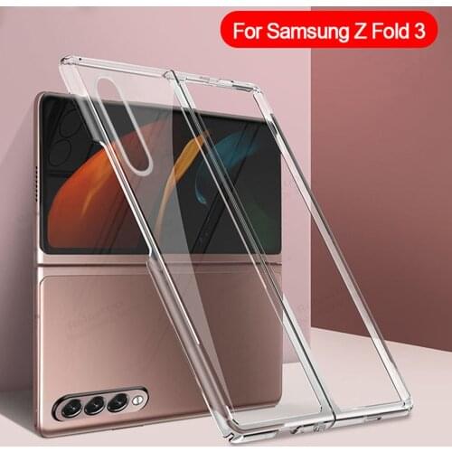 PC Transparent Phone Case For Samsung Galaxy Z Fold3 zFlip 3 flip 3 zflip3 Fold 3 5G Folding Protection Cover coque