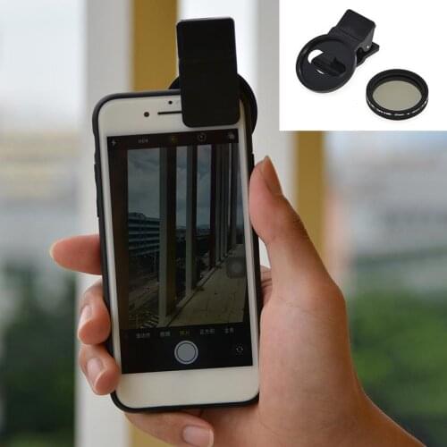 Adjustable 37mm Neutral Density Clip-on ND2 - ND400 Phone Camera Filter Lens for Android Ios Mobile Photography Accessories